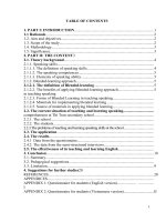 USING BLENDED   LEARNING APPROACH TO ENHANCE 9TH GRADE STUDENTS, SPEAKING SKILLS AT THI TRAN SECONDARY SCHOOL 