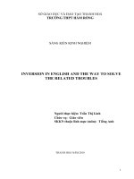 Inversion in english and the way to solve the related troubles 