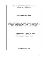 Hướng dẫn học sinh trường THPT thọ xuân 5 khai thác kiến thức địa lí việt nam qua atlat phần  ngành thủy sản và lâm nghiệp 