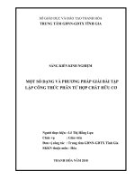 Một số dạng và phương pháp giải bài tập lập công thức phân tử hợp chất hữu cơ 