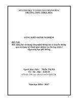 Rèn năng lực sử dụng công nghệ thông tin và truyền thông qua sử dụng kỹ thuật giao nhiệm vụ cho học sinh ở cấp trung học phổ thông 