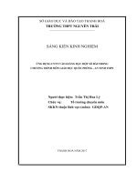 Ứng dụng CNTT vào giảng dạy một số bài trong chương trình môn giáo dục quốc phòng – an ninh THPT 