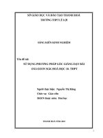 Sử dụng phương pháp góc giảng dạy bài oxi ozon SGK hóa 10 THPT 