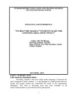 To help the grade 6th students learn the listening skill effectively 