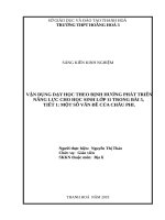 Vận dụng dạy học theo định hướng phát triển năng lực cho học sinh lớp 11 trong bài 5 tiết 1 một số vấn đề của châu phi 