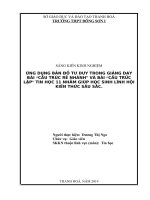 ỨNG DỤNG bản đồ tư DUY TRONG GIẢNG dạy bài cấu TRÚC rẽ NHÁNH và bài cấu TRÚC lặp TIN học 11 NHẰM GIÚP học SINH LĨNH hội KIẾN THỨC sâu sắc  