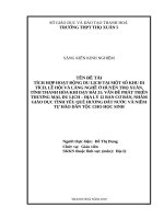 Tích hợp hoạt động du lịch tại một số khu du tích, lễ hội và làng nghề ở huyện thọ xuân, tỉnh thanh hóa khi dạy bài 31 