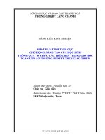 Phát huy tính tích cực, chủ động, sáng tạo của học sinh thông qua tổ chức các trò chơi trong giờ học toán lớp 6 ở trường PTDTBT THCS giao thiện 