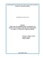 The use of cooperative learning to motivate student grade 10 in speaking classes at tinh gia 4 high school 