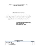 TÍCH hợp GIÁO dục môi TRƯỜNG NHẰM NÂNG CAO ý THỨC, TRÁCH NHIỆM và HÀNH VI bảo vệ môi TRƯỜNG CHO học SINH TRUNG học PHỔ THÔNG TRONG dạy  học môn địa lí 