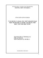 Vận dụng ca dao, tục ngữ, bài hát dạy một số bài địa lý 10 để tạo hứng thú học tập cho học sinh 