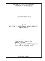Kỹ năng vẽ một số biểu đồ địa lí cơ bản trong excel 
