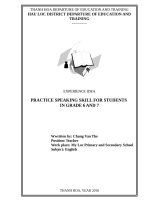 Luyện tập kỹ năng nói cho học sinh khối 6,7 THCS 