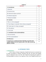 How to write a paragraph in english for gifted students at nguyen chich secondary school 