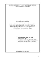 Tạo liên kết kính hiển vi với webcam và sử dụng trong các tiết sinh học ở trường THCS thạch bình 
