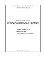 Phát huy tích cực của học sinh trong dạy học bài 11   bản vẽ xây DỰNG   công nghệ 11 