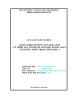 Kinh nghiệm hướng dẫn học sinh vẽ thêm yếu tố phụ để giải một số bài toán về đường tròn trong hình học 9  