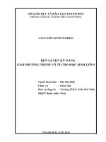 Rèn luyện kỹ năng giải phương trình vô tỉ cho học sinh lớp 9  