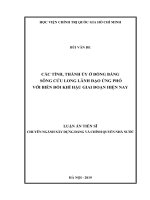 Các tỉnh, thành uỷ ở đồng bằng sông Cửu Long lãnh đạo ứng phó với biến đổi khí hậu giai đoạn hiện nay