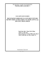 Một số kinh nghiệm huấn luyện đội tuyển HSG bộ môn GDQP AN phần động tác đi đều, đứng lại, đổi chân trong khi đi 