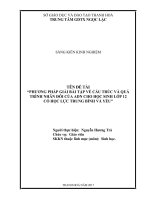 PHƯƠNG PHÁP GIẢI bài tập về cấu TRÚC và QUÁ TRÌNH NHÂN đôi của ADN CHO học SINH lớp 12 có học lực TRUNG BÌNH và yếu 