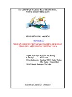 Một số giải pháp nâng cao hiệu quả hoạt động thư viện trong trường THC 