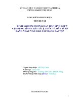 Kinh nghiệm hướng dẫn học sinh lớp 7 vận dụng tính chất của tỉ lệ thức và dãy tỉ số bằng nhau vào giải các dạng bài tập 