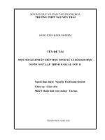 Một số giải pháp giúp học sinh xử lí lỗi khi học ngôn ngữ lập trình pascal lớp 11 