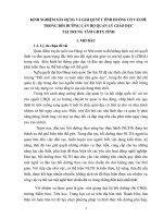 KINH NGHIỆM xây DỰNG và GIẢI QUYẾT TÌNH HUỐNG có vấn đề TRONG bồi DƯỠNG cán bộ QUẢN lý GIÁO dục 