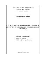 Vận dụng phương pháp dạy học tích cực để rèn luyện kỹ năng tự chủ cho học sinh lớp chủ nhiệm 