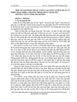 Một số giải pháp nhằm nâng cao chất lượng quản lý triển khai nhiều chương trình GDTX tại huyện thường xuân, tỉnh thanh hoá 