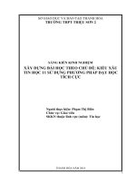 Xây dựng bài học theo chủ đề kiểu xâu  tin học 11 sử dụng phương pháp dạy học tích cực 
