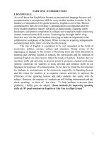 Some methods for improving speaking skills of 10th grade students in english at chu van an high school  