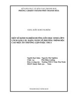 Một số kinh nghiệm hướng dẫn học sinh lớp 9 cách giải các dạng toán về phương trình bậc cao một ẩn thường gặp ở bậc THCS  