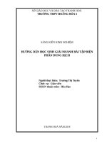 Hướng dẫn học sinh giải nhanh bài tập điện phân dung dich 