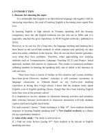 Some techniques to help 10th  form students diminish reticence in learning english speaking skill” ( new english textbook) 