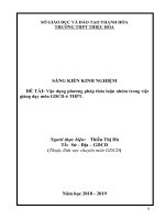 Vận dụng phương pháp thảo luận nhóm trong việc giảng dạy môn GDCD ở THPT 
