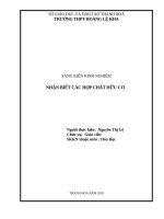 Nhận biết các hợp chất hữu cơ 