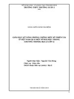 Giáo dục kỹ năng phòng chống một số thiên tai ở việt nam qua một số bài học trong chương trình địa lý 12 