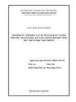 Thăm quan, tìm hiểu các di tích lịch sử tại địa phương để giáo dục kỹ năng sống cho học sinh bậc THPT 