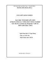 Dạy học tích hợp liên môn áp dụng ở bài 14 công dân với sự nghiệp xây dựng và bảo vệ tổ quốc lớp 10 môn GDCD bậc THPT 