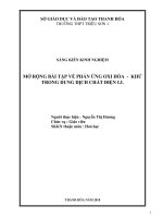 Mở rộng bài tập về phản ứng ooxxi hóa   khử trong dung dịch chất điện li 