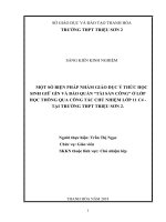 Một số biện pháp nhằm giáo dục ý thức học sinh giữ gìn và bảo quản tài sản công ở lớp học thông qua công tác chủ nhiệm lớp 11 c4 tại trường THPT triệu sơn 2 