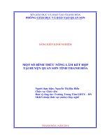 Một số hình thức nông lâm kết hợp tại huyện quan sơn, tỉnh thanh hóa 