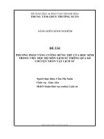 Phương pháp tăng cường hứng thú của học sinh trong việc học bộ môn lịch sử thông qua kể chuyện nhân vật lịch sử 