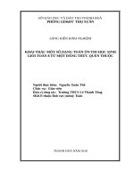 Khai thác một số dạng toán ôn thi HSG toán 8 từ một đẳng thức quen thuộc 