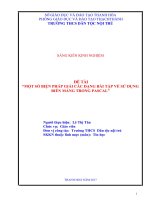 Một số biện pháp giải các dạng bài tập về sử dụng biến mảng trong pasal 