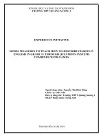 SOMES MEASURES TO TEACH HOW TO DESCRIBE CHARTS IN ENGLISH IN GRADE 11 THROUGH QUESTIONS SYSTEMS COMBINED WITH GAMES 