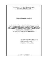 Một số giải pháp nhằm nâng cao chất lượng thu thập và xử lý thông tin góp phần thực hiện tốt nhiệm vụ chuyên môn và hoạt động chung của trường THPT bắc sơn 