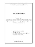 Một số kinh nghiệm giúp học sinh đọc hiểu đoạn trích chiến thắng mtao mxa trích sử thi đăm săn nhằm giáo dục văn hóa vùng dân tộc thiểu số cho học sinh 
